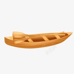 卡通小木船素材
