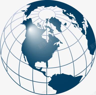 世界各地的服务网点地图地球图标图标