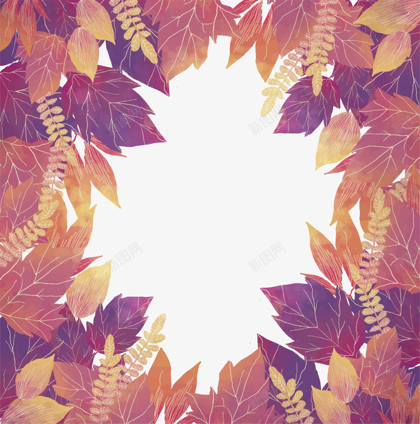 堆满的落叶边框png免抠素材_88icon https://88icon.com 堆满落叶 矢量png 秋天 秋天落叶 红色落叶 落叶边框