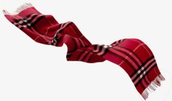 条纹围巾红色巴宝莉条纹格子围巾高清图片
