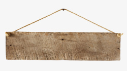 底部带木质纹理的挂着的木板实物素材