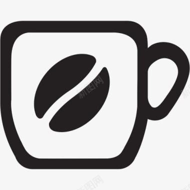 咖啡杯喝热早上好茶设施概要图标图标