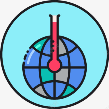 婴儿温度计全球变暖可持续发展图标图标