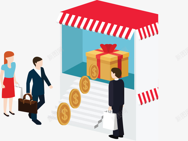 实体店购物促销海报矢量图ai免抠素材_88icon https://88icon.com 实体店 矢量png 线下店 购物 购物促销 购物送礼 矢量图