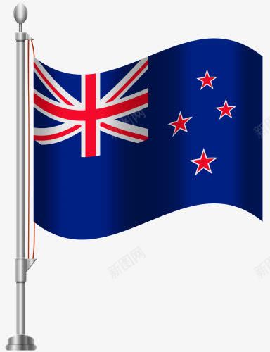 新西兰国旗png免抠素材_88icon https://88icon.com 国旗 新西兰 新西兰标志性 旗帜 米字旗 蓝色