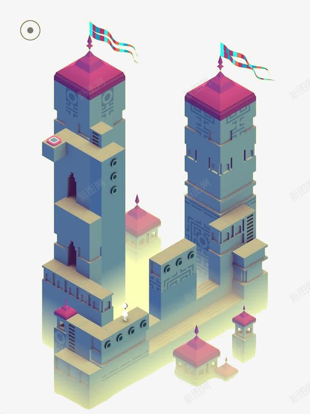纪念碑谷游戏模型png免抠素材_88icon https://88icon.com 城堡 复古 游戏模型 纪念碑谷
