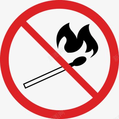 森林禁止点火标签图标图标