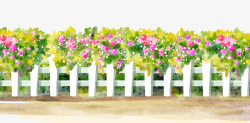 小清新手绘风格漂亮的篱笆素材