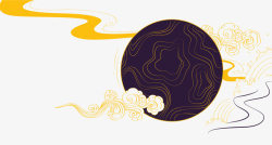 中秋节包装素材中秋节海报月亮云彩高清图片