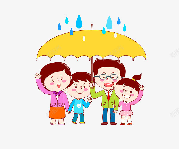 一家人撑一把伞png免抠素材_88icon https://88icon.com 亲情 卡通手绘 家庭 照顾 照顾孩子 父母 陪伴 陪伴关怀 雨伞