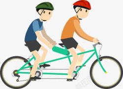 双人骑双人骑自行车高清图片