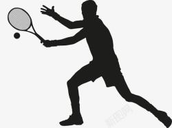 几何的网球运动员打网球的男人高清图片
