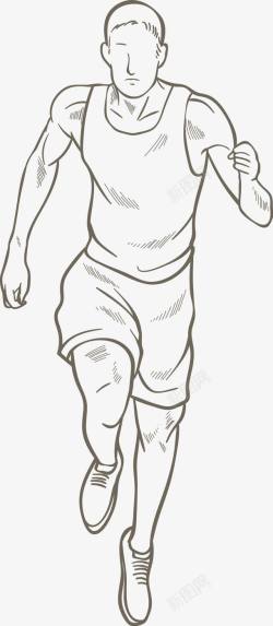 跑步的男人素材