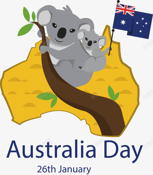 可爱考拉澳大利亚日矢量图ai免抠素材_88icon https://88icon.com AustraliaDay 澳大利亚 澳大利亚地图 澳大利亚日 矢量png 考拉 矢量图