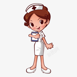 制服女护士手绘制服女护士矢量图高清图片
