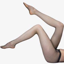 黑色渔网袜女性腿部特写素材