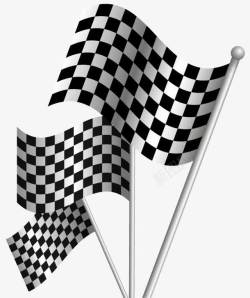 F1赛车黑白方格旗背景矢量图素材