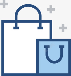 购物使用购物袋商铺使用图标矢量图高清图片