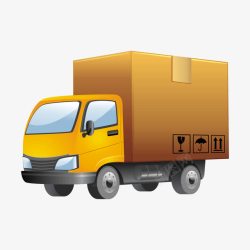 3D立体小货车集装箱素材