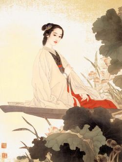 工笔人物画国画美女高清图片