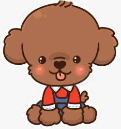 棕色小狗开心的泰迪狗高清图片