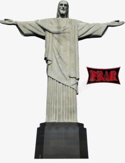巴西耶稣石雕像素材