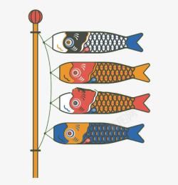 日本平安锦鲤旗帜素材