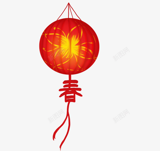 新年发光的灯笼png免抠素材_88icon https://88icon.com 喜庆 新年 红的 红色灯笼