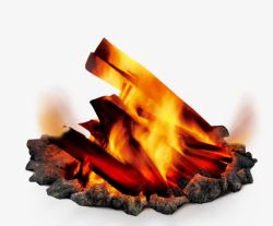 柴火燃烧火焰效果元素素材