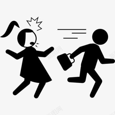奔跑的女人犯罪运行被盗女标图标图标