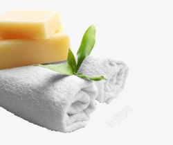 spa毛巾香皂摄影素材