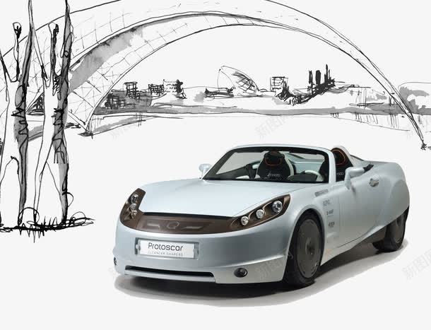水墨风背景概念车png免抠素材_88icon https://88icon.com 中国风 概念 水墨 汽车 车