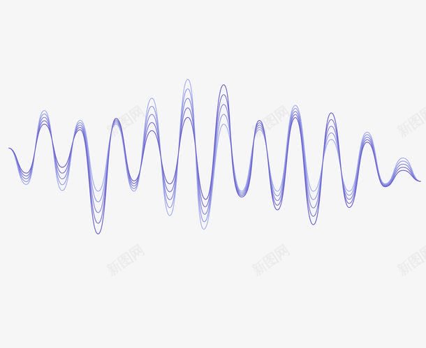紫色声波曲线png免抠素材_88icon https://88icon.com PNG图片 声波 声波曲线 声波纹 声音 曲线 矢量素材 紫色 音频