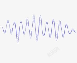 紫色声波曲线素材