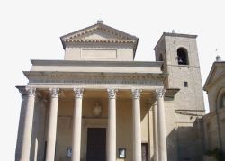 罗马风格圣马力诺大教堂高清图片