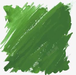 草绿色手绘笔刷素材