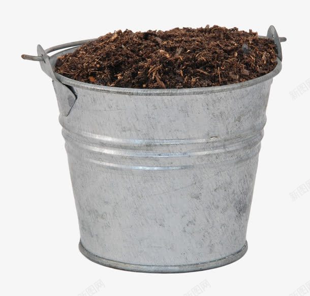 铁桶里的土壤png免抠素材_88icon https://88icon.com 土块 土堆 土壤 桶 铁桶