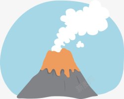 动漫烟雾矢量图火山喷发高清图片