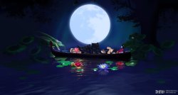 圆圆月亮圆圆的月亮中秋节日海报高清图片