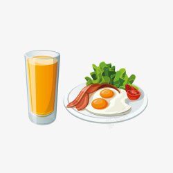 橙汁沙拉营养午餐素材