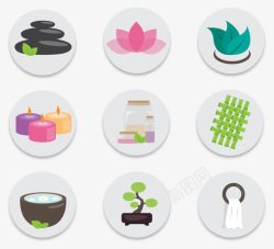 手绘SPA矢量图素材