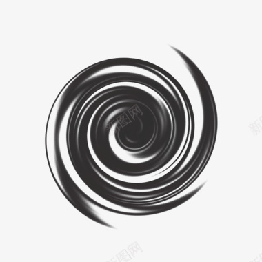 太极圆圈纯黑图标图标