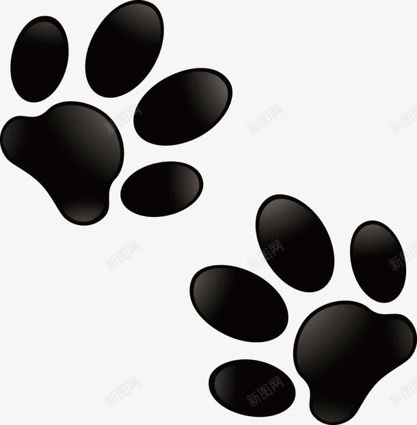卡通黑色的猫爪印png免抠素材_88icon https://88icon.com 卡通 卡通猫爪印 爪印 猫 猫咪 猫爪 猫爪印 黑色