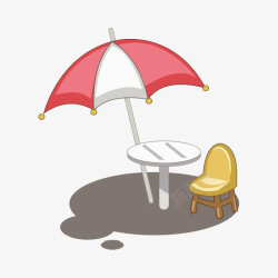 遮阳伞下的休息区素材