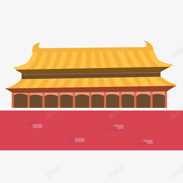 卡通天安门矢量图ai免抠素材_88icon https://88icon.com 卡通 地标设计 天安门 建筑物 扁平化 矢量图