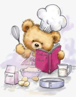 看书的小熊看书做饭的小熊高清图片
