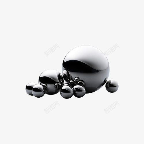 实体零件金属球一堆png免抠素材_88icon https://88icon.com 不锈钢 不锈钢球 光泽 圆形 圆球 球形 金属 金属球