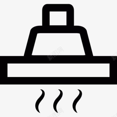 厨房背景油烟机图标图标