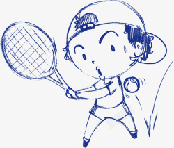 健身出汗打网球的孩子矢量图高清图片