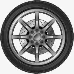 矢量汽车用品黑色汽车用品带洞洞的轮胎橡胶制高清图片